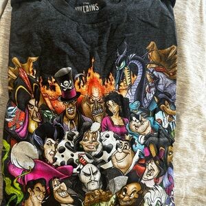 Graphic T-Shirt with Cartoon Villains
